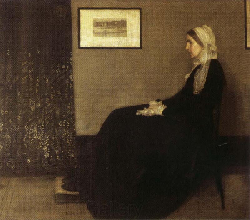 James Abbott McNeil Whistler Arrangement in Gray and Black: Portrait of the Artist's Mother Norge oil painting art